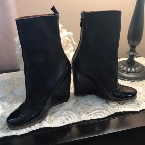 lanvin wedge boots